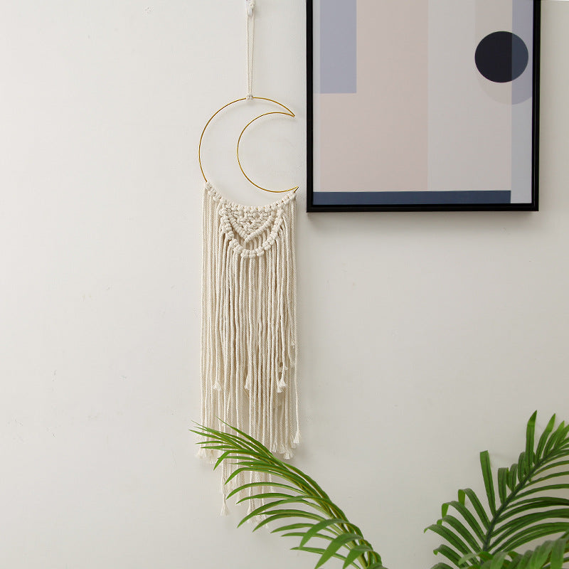 Macramé Mond Wandbehang Brehn