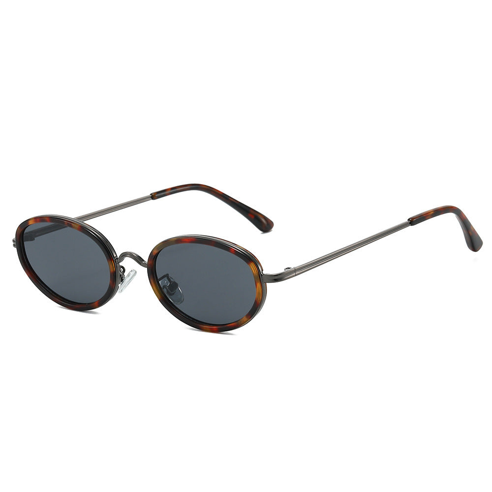 Damen modische Sonnenbrille mit hochwertigem Rahmen und runden Gläsern Brehn