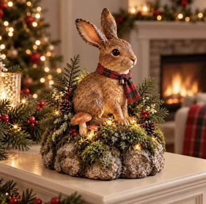 Dekorative Hase mit Weihnachtsmotiv Brehn