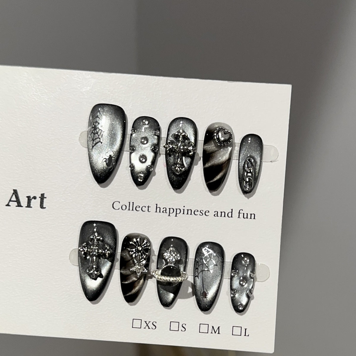 Gothic-Themen Press-On Nagelkunst Set