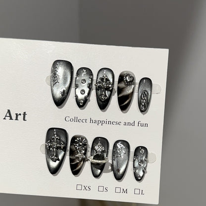 Gothic-Themen Press-On Nagelkunst Set