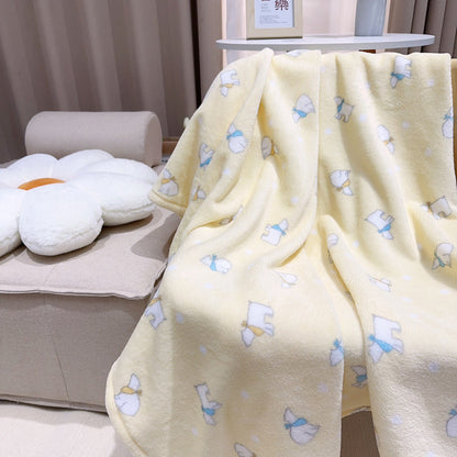Plüsch-Tier-Motiv-Fleece-Wurfdecke
