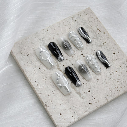 Schmetterlings-verzierte Press-On Nagelset