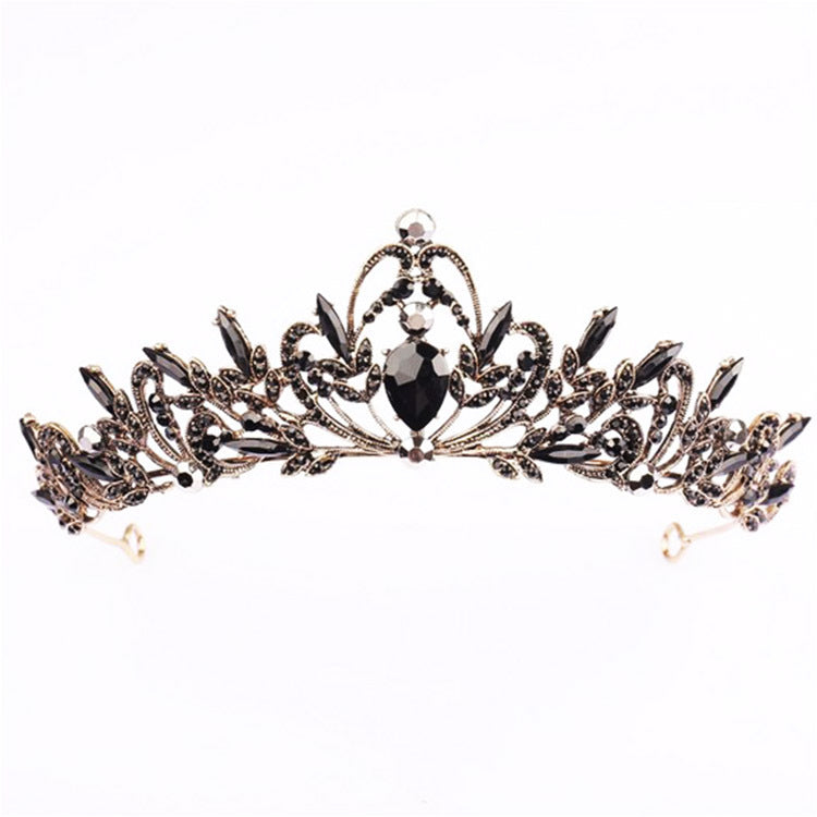 Damen Elegante Haarkrone mit filigranen Kristallverzierungen Brehn