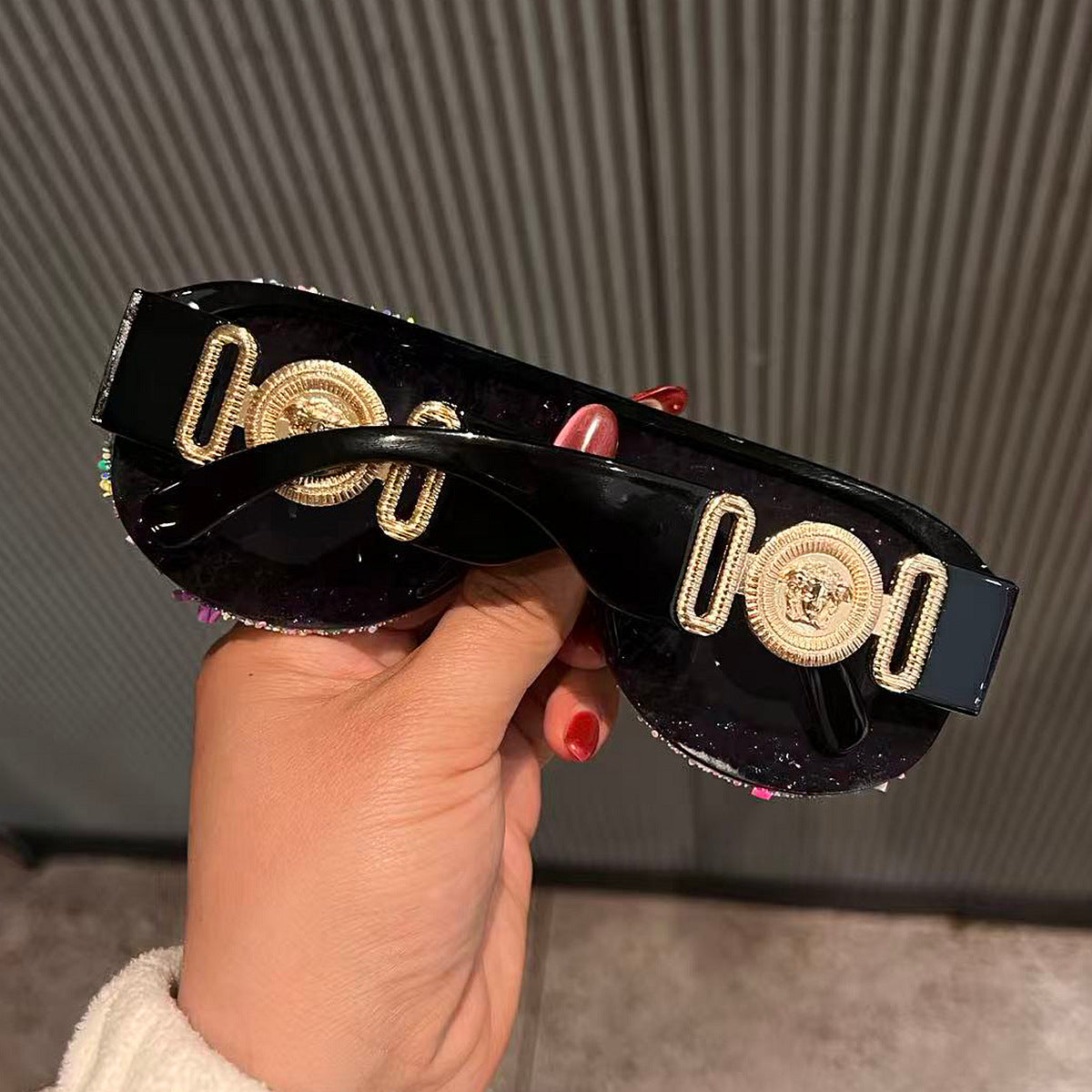 Damen trendige Sonnenbrille mit kreativem Zuckerguss-Design Brehn