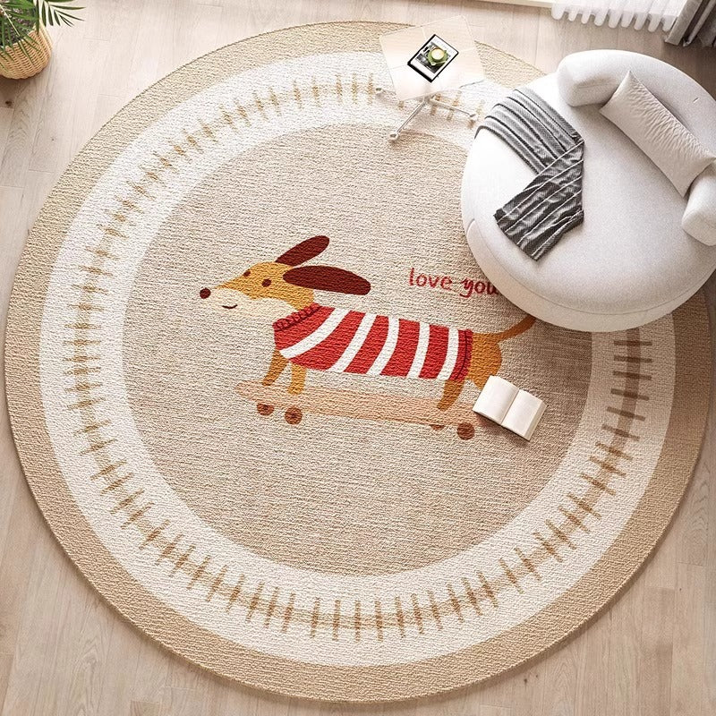 Dekorativer hundethemed Bereichsteppich für die Wohnkultur