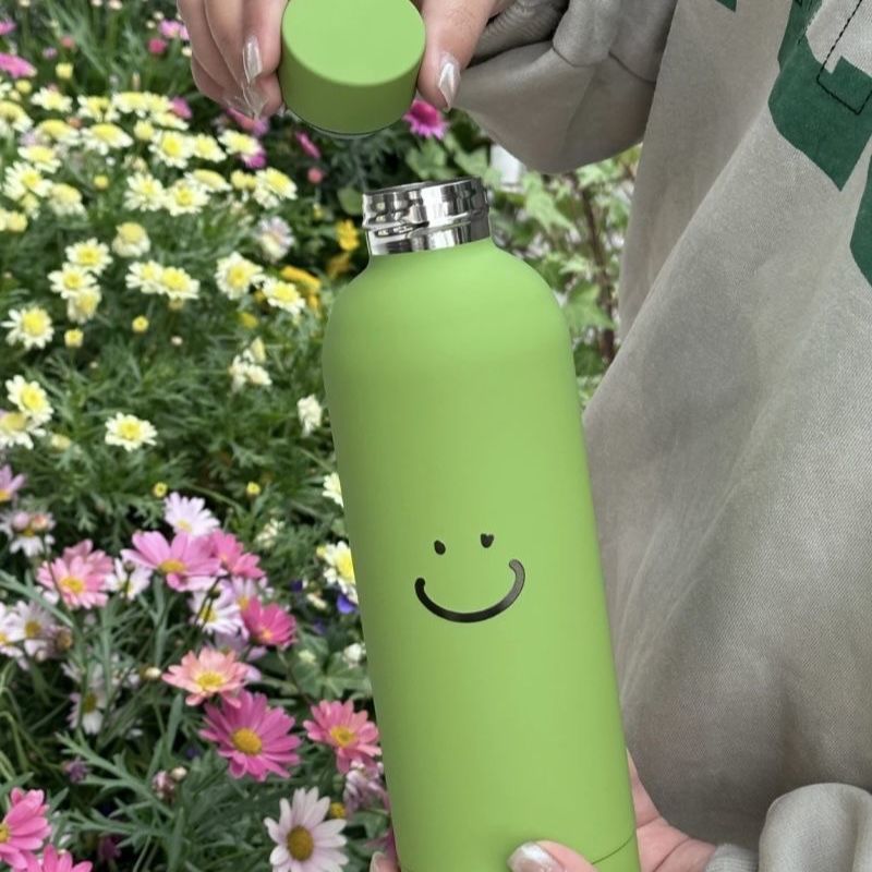 Damen Isoliertrinkflasche mit modernem Smiley-Design Brehn
