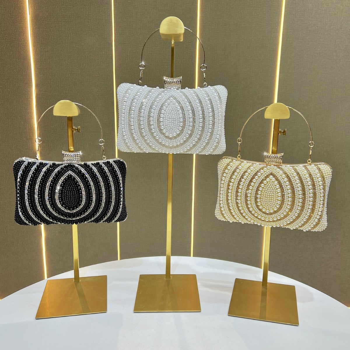 Glamouröse Perlenbestickte Abendhandtasche