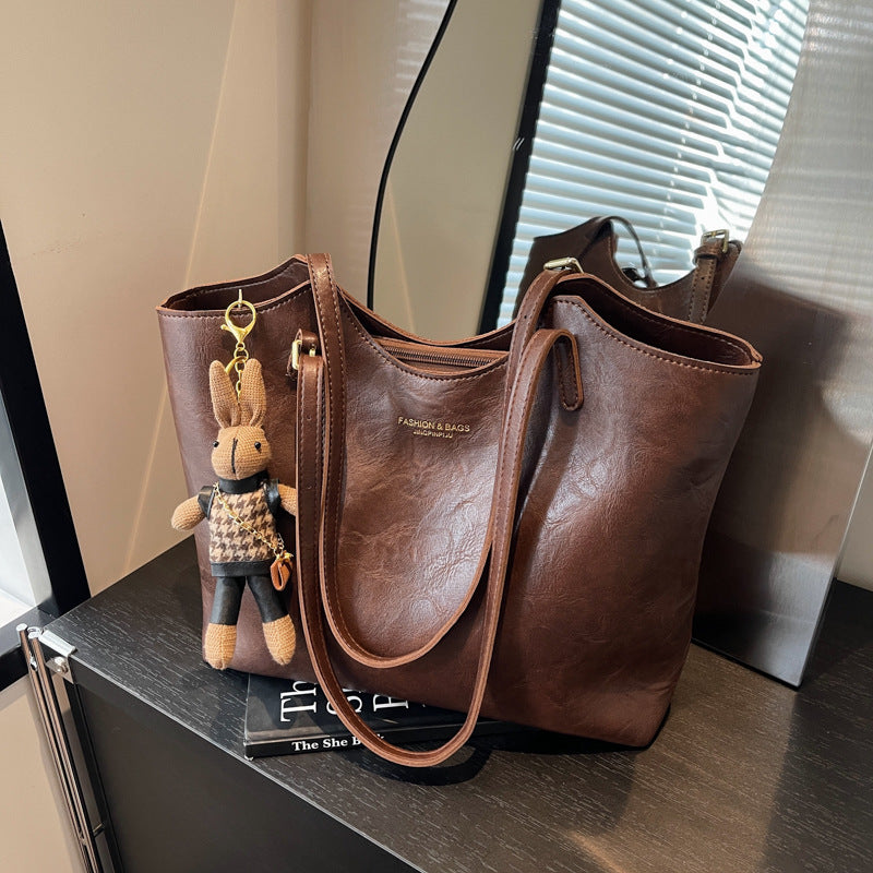 Elegante Leder Tragetasche Brehn