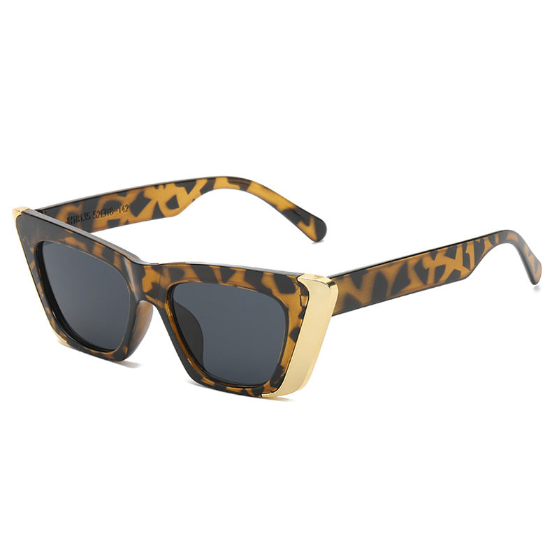 Damen modische Sonnenbrille mit eckigem Rahmen und luxuriösem Innenfutter Brehn