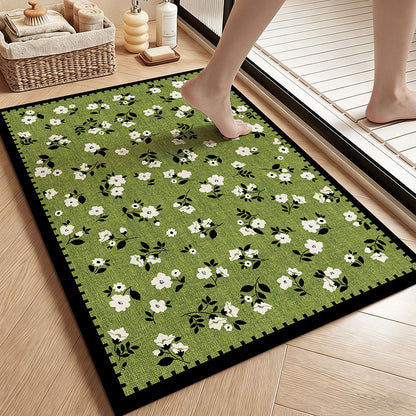 Vintage Botanische Florale Badematte