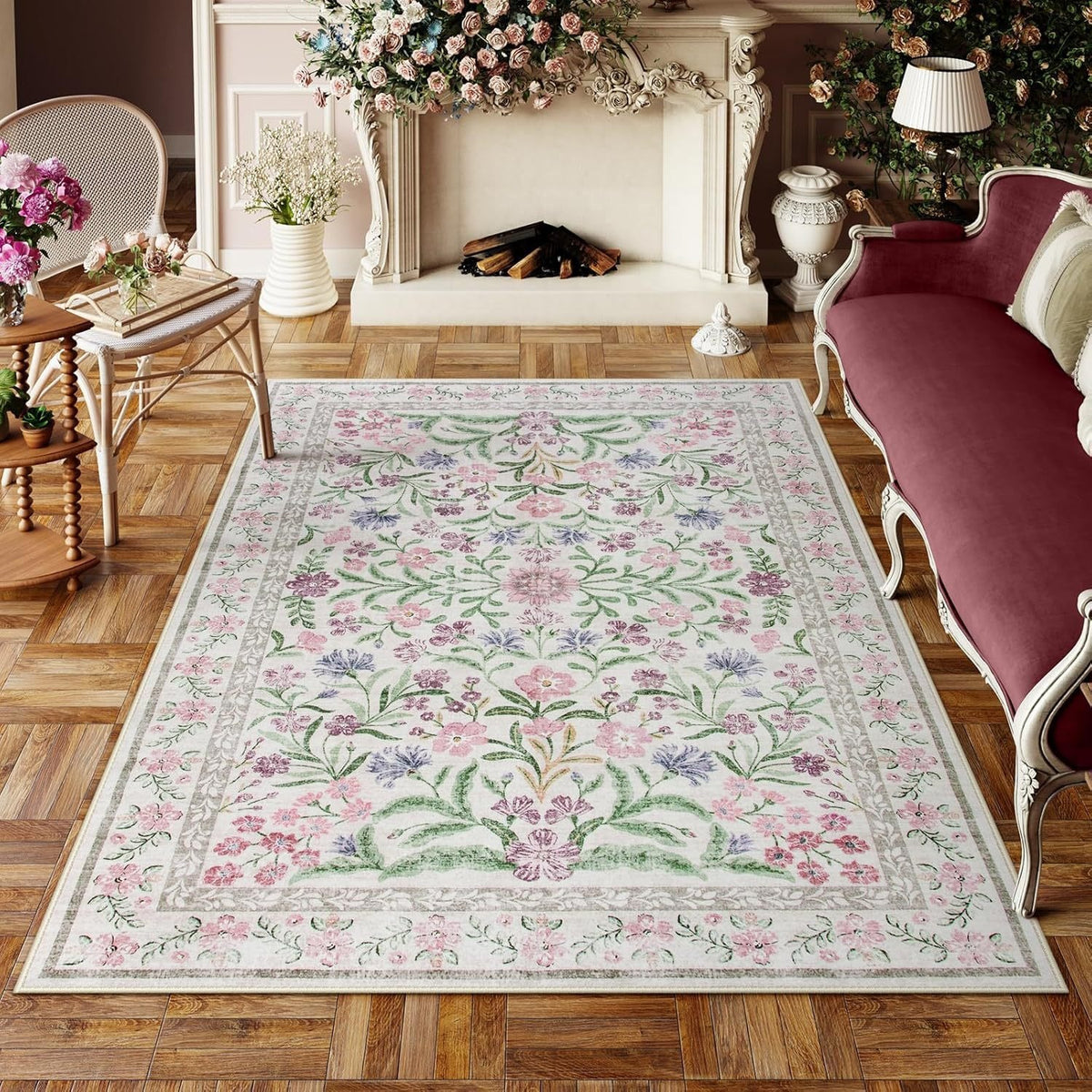 Vintage Floral Teppich