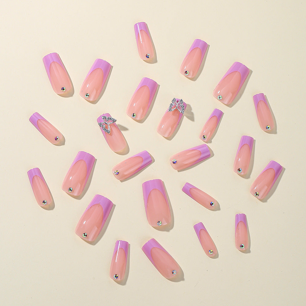 Elegante Schmetterlings-inspirierte Acryl-Nagelkunst-Erweiterungen Brehn