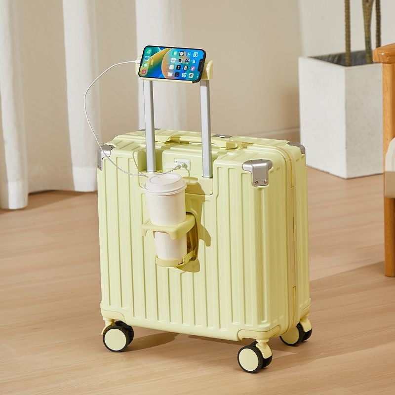 Hartschalen Reisekoffer Mit Integriertem Usb-Anschluss Und Praktischen Getränkehalter Brehn