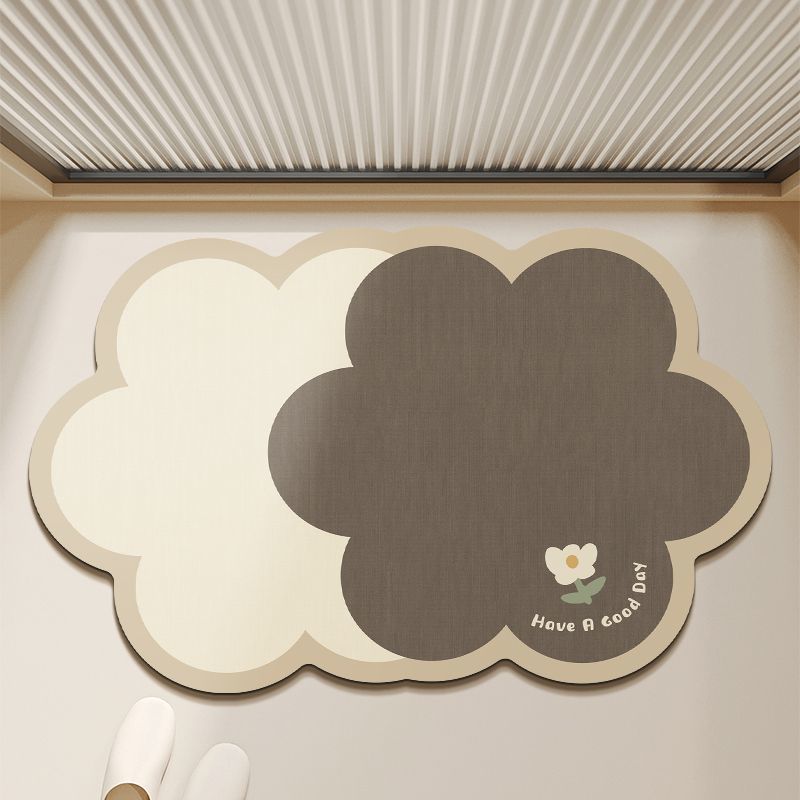 Absorbiernder Floral Print Badezimmermatte Brehn