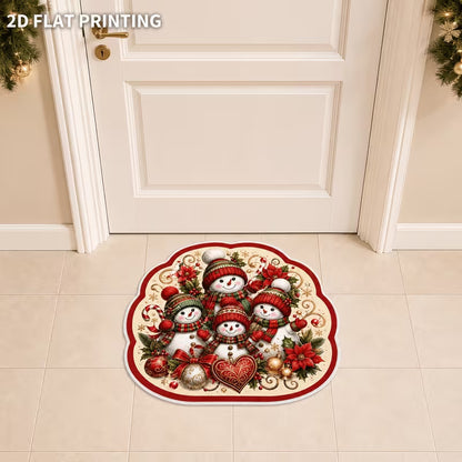 Weihnachtsmann-förmige Fußmatte für den Hauseingang