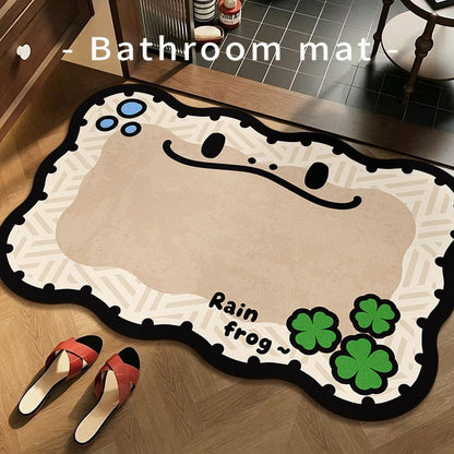 Lustiger Frosch Badezimmermatte
