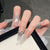 Luxuriöse mit Kristallen besetzte Press-On Nail Extensions Brehn