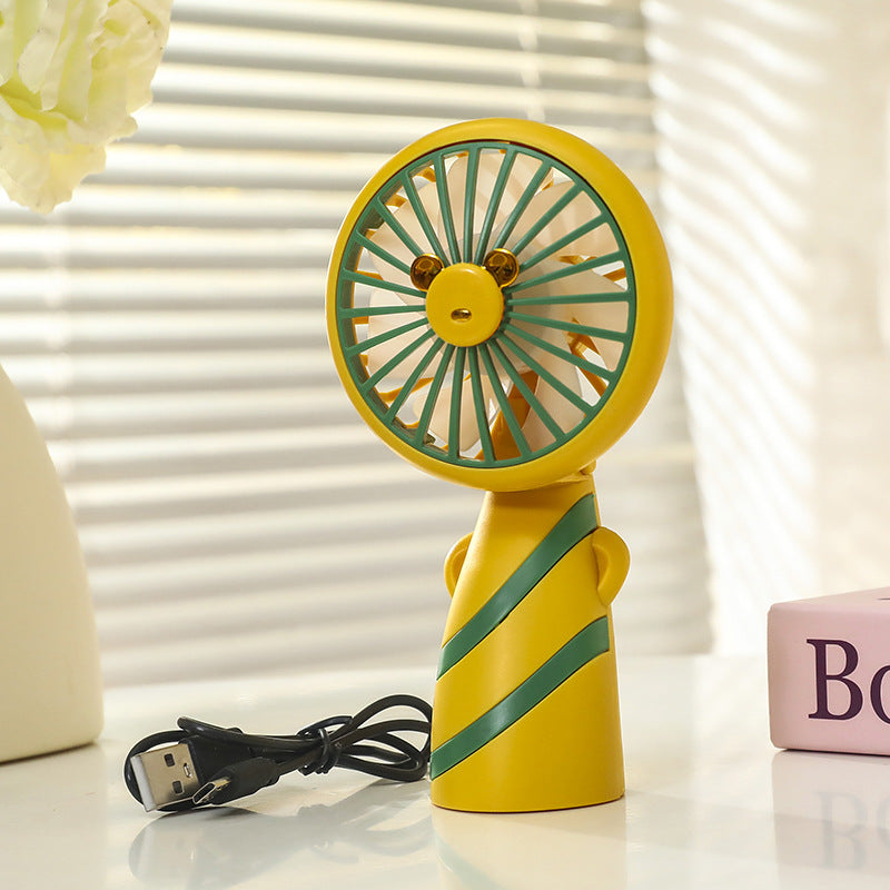 Frauen Tragbarer Mini Handventilator mit USB-Ladefunktion und ergonomischem Design Brehn