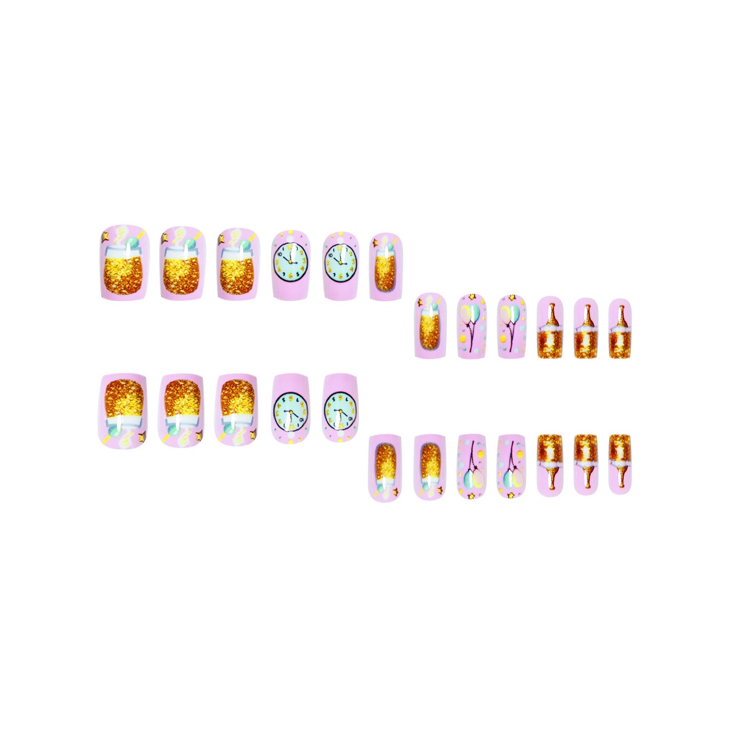 Festliche Feier Druck-On Nagelkunst Brehn