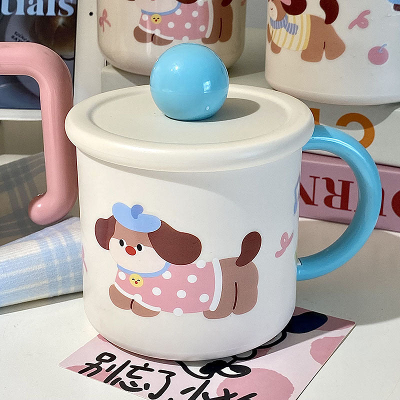 Kaffeebecher mit Verspieltem Hundemotiv Brehn