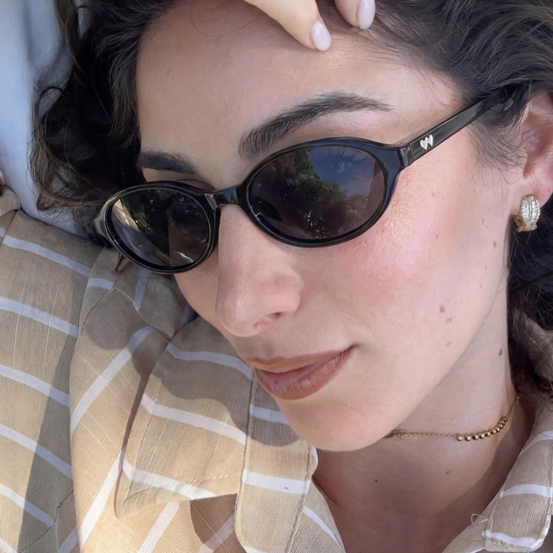 Damen modische Sonnenbrille mit ovalem Rahmen und UV-Schutz Brehn