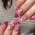 Elegante florale Nagelkunst Brehn