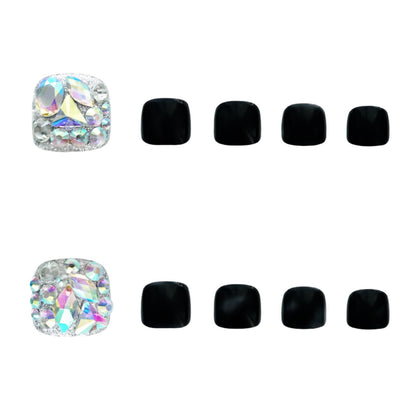 Premium Strass- Verzierte Press-On Fußnagel Set Brehn