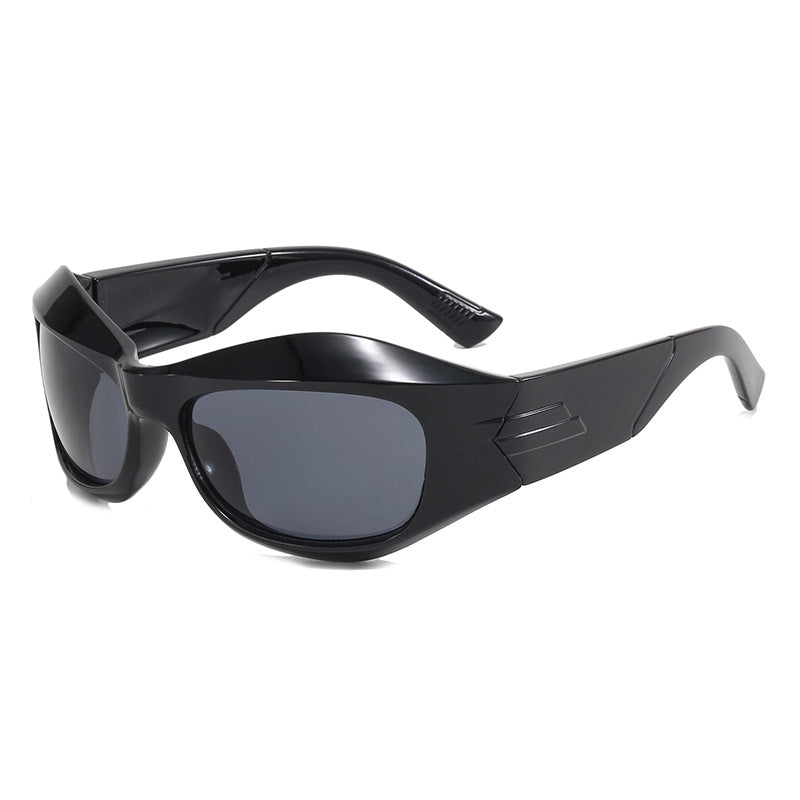 Damen Retro-Sonnenbrille im trendigen Schilddesign Brehn