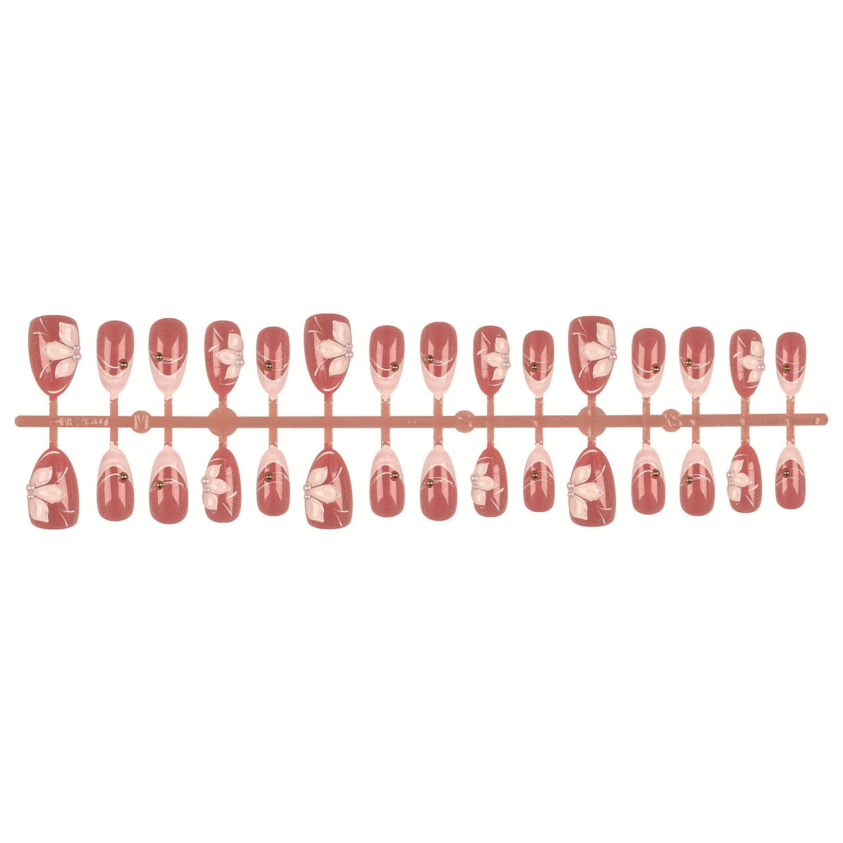 Florales dekoratives Press-On-Nagelset