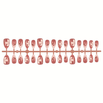 Florales dekoratives Press-On-Nagelset