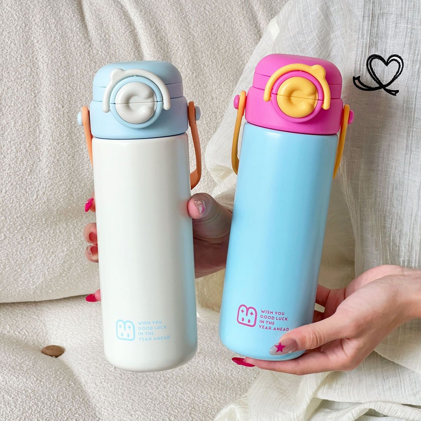 Damen Isolierte Motivwasserflasche Brehn