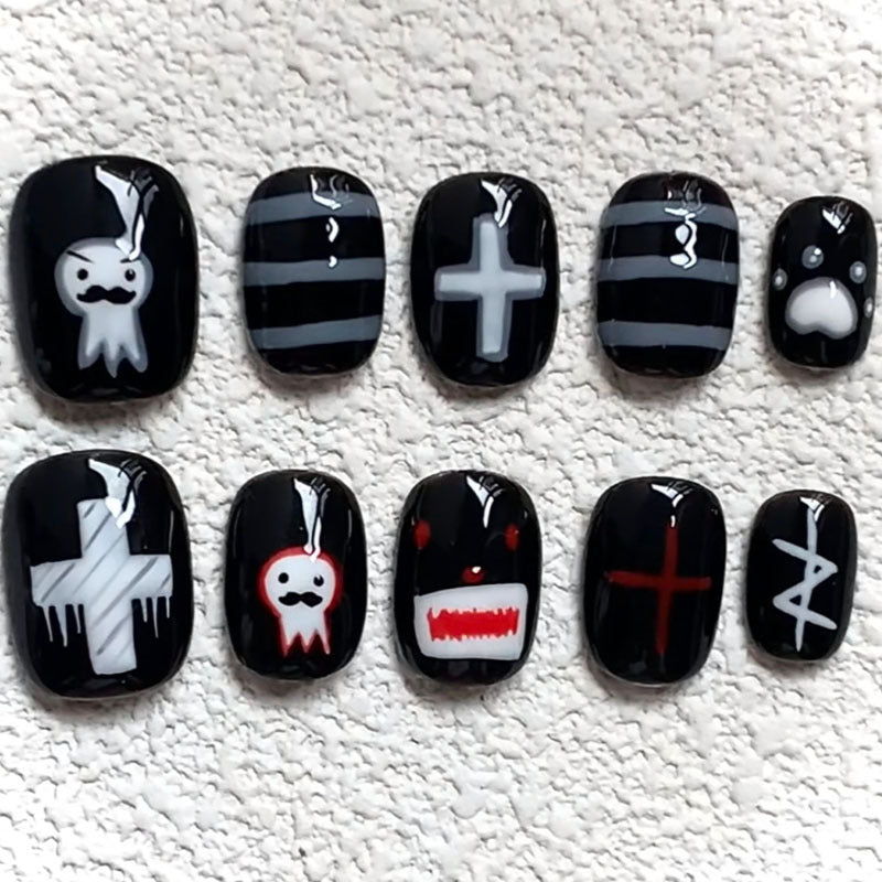Dekorativer Press-On Nagelset Brehn