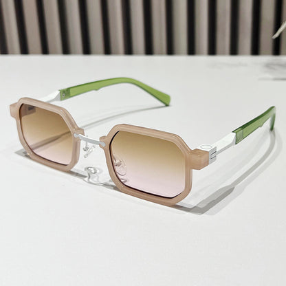 Moderne geometrische rechteckige Sonnenbrille Brehn