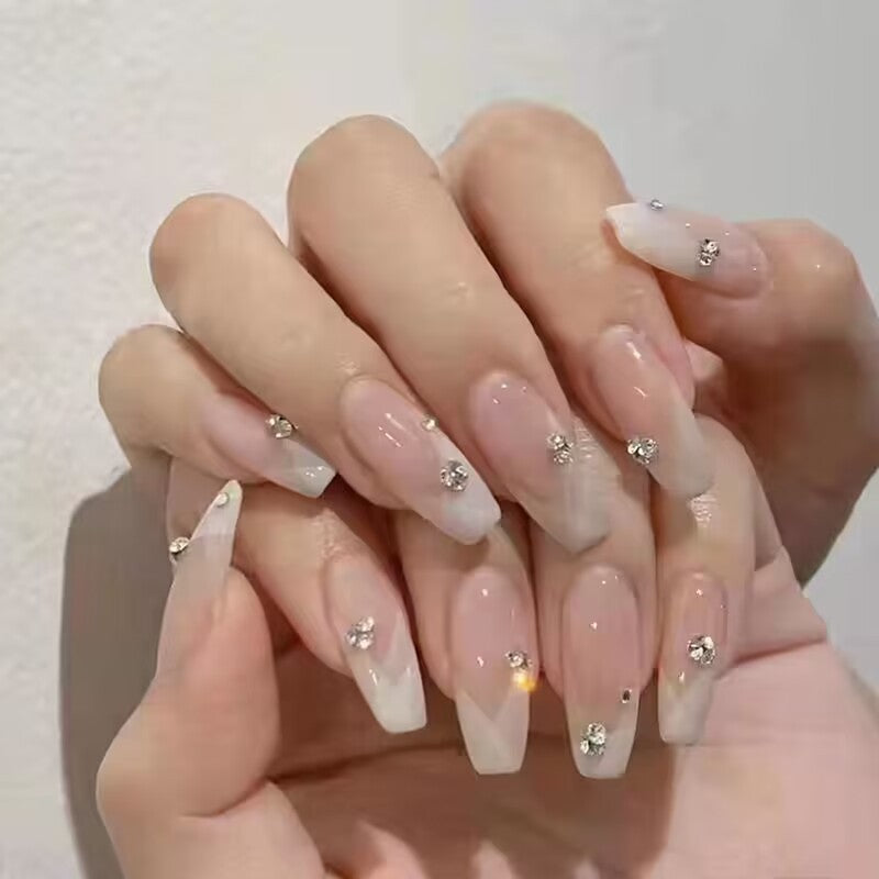 Festliche Nagelkunst Press-Ons Brehn