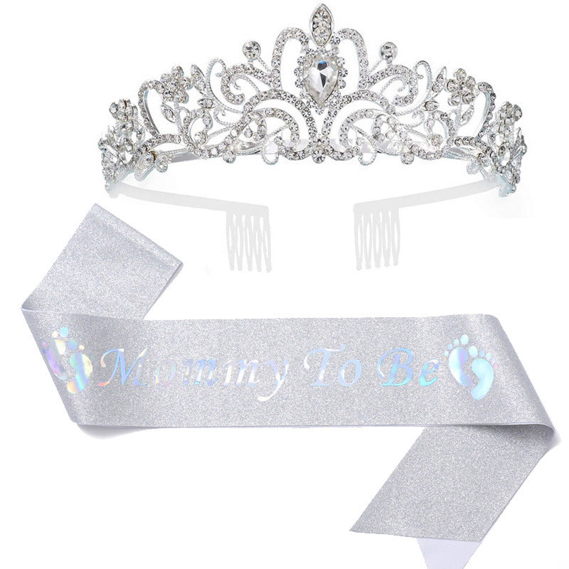 Damen Hochzeits-Tiara mit personalisiertem Band Brehn