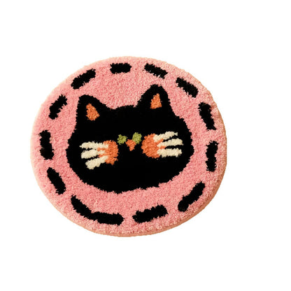 Niedlicher Katzenkopf Plüsch-Teppich Brehn