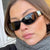 Damen sportliche Sonnenbrille mit breitem Rahmen und UV-Schutz Brehn