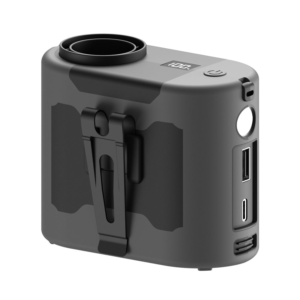 Unisex nan tragbarer Akku-Kompressor für Reifen mit digitalem Manometer LED Taschenlampe und USB Ladefunktion Brehn