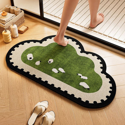 Dekorative Wolkenförmige Teppich