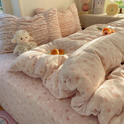 Ultra-weiche Fleece-Decke mit floralem Muster
