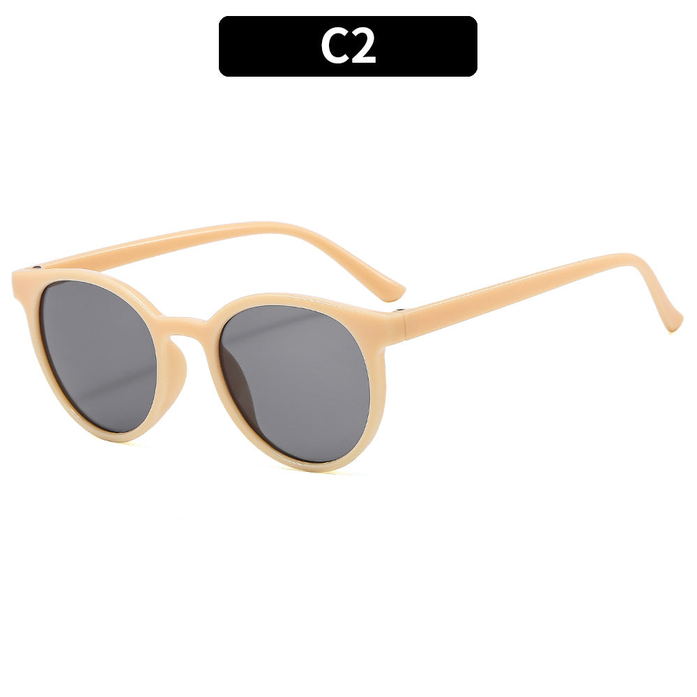 Vintage-Inspirierte Runde Rahmen Sonnenbrille