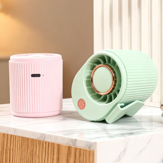 Damen tragbarer Mini-Handventilator mit wiederaufladbarem Akku Brehn