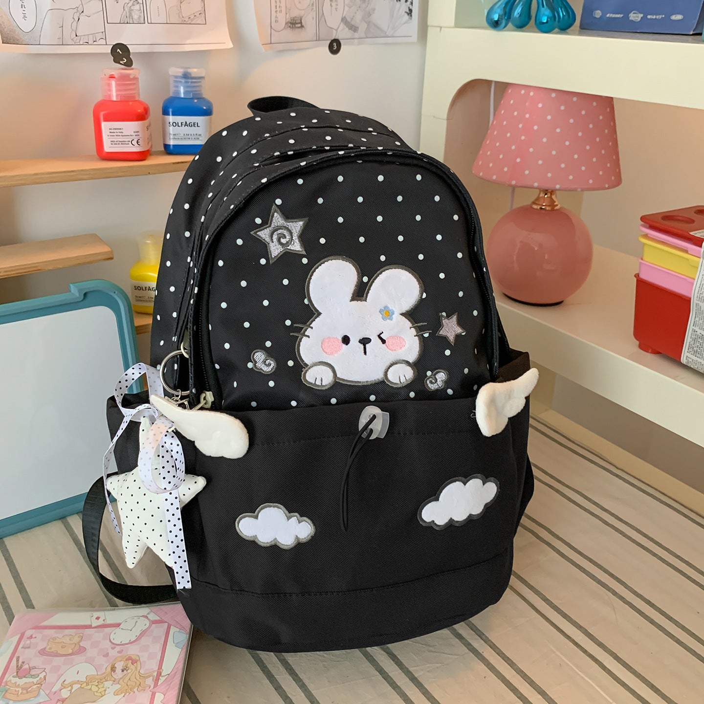 Spaß Grafik Kaninchen-Themen Rucksack