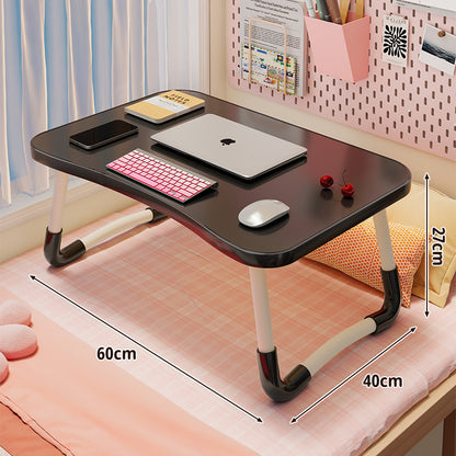 Faltbarer tragbarer Bett-Laptop-Tisch mit rundem MDF-Oberteil und verriegelbaren Klappbeinen