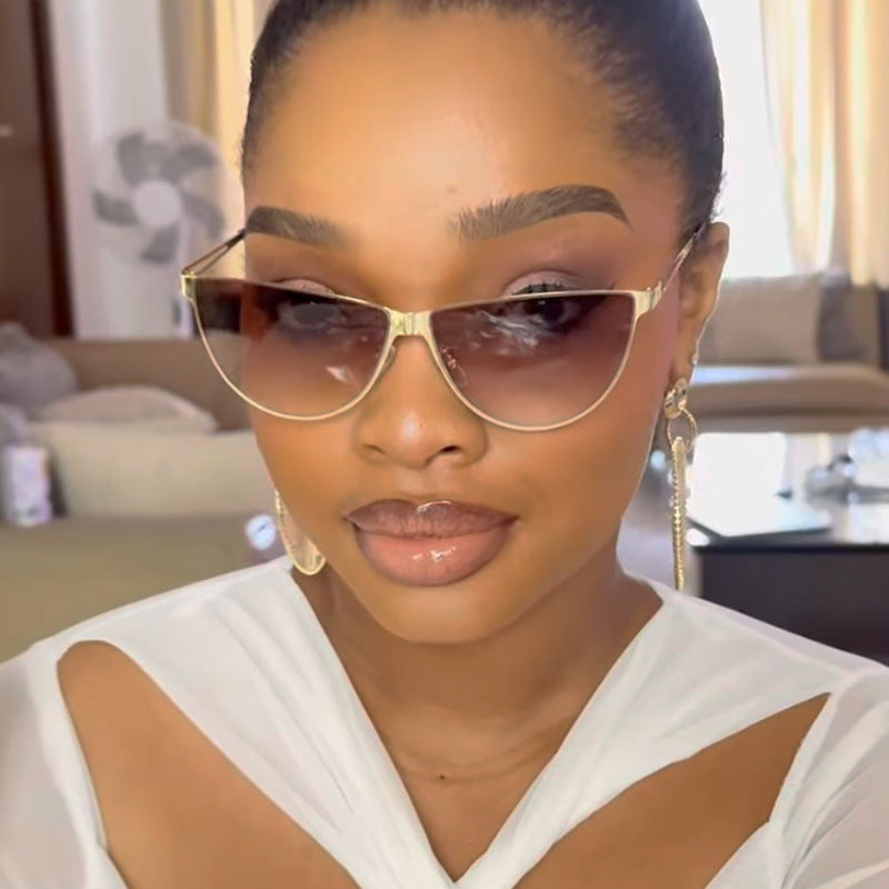 Damen Cat-Eye Sonnenbrille mit stilvollem Metallrahmen und schützendem UV-Filter Brehn