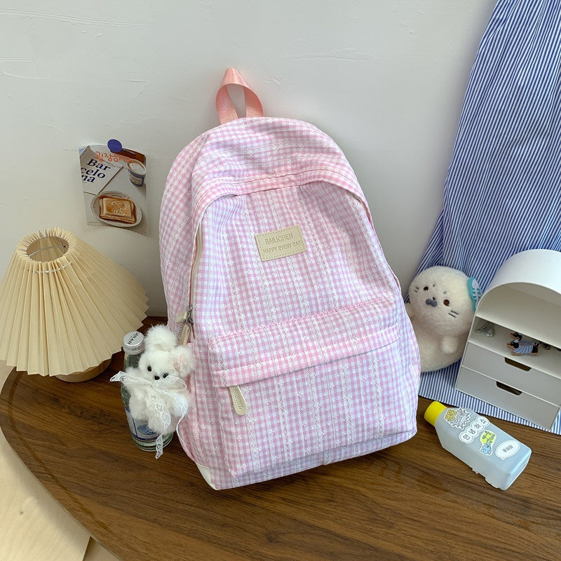 Karo-Muster Freizeit-Rucksack