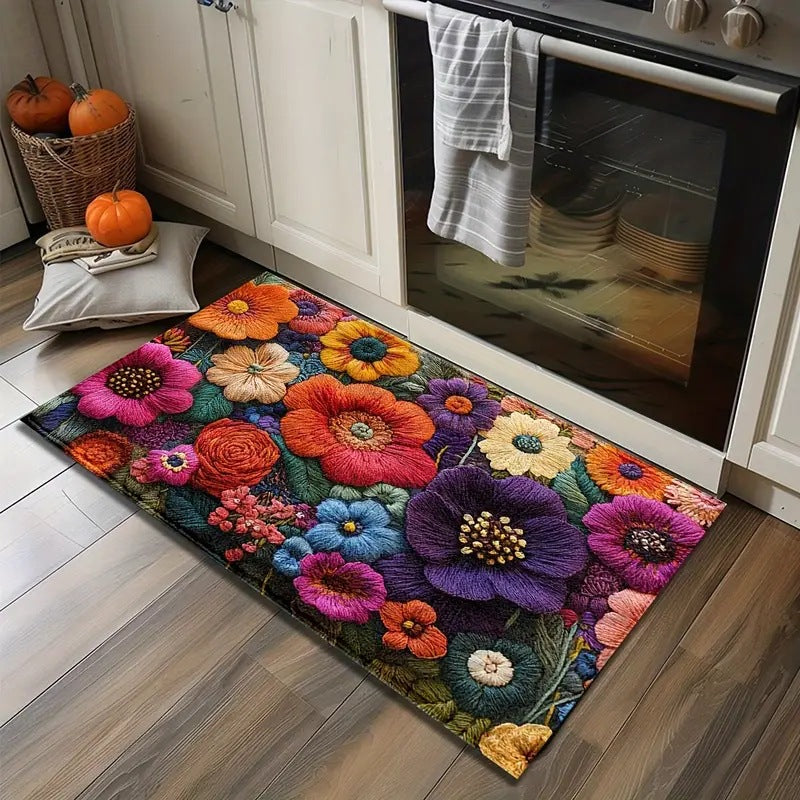 Blumenmuster Willkommensmatte Brehn