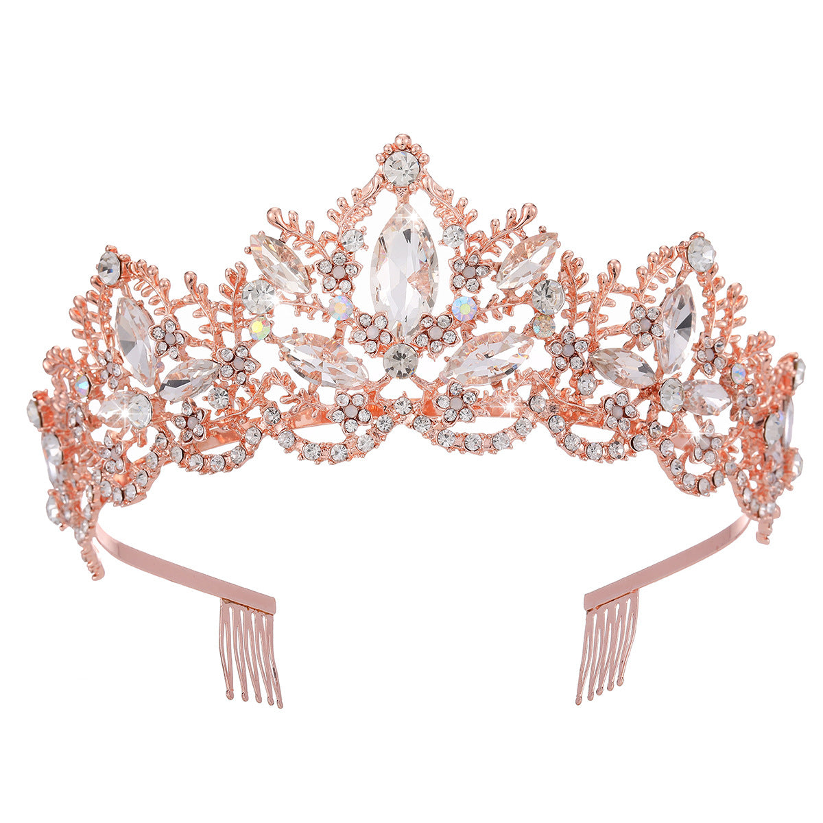 Damen Glamouröse Tiara mit funkelnden Kristallverzierungen Brehn