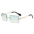 Futuristische Rechteckrahmen Sonnenbrille